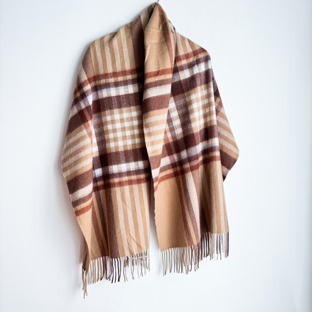 HUdson North Wool Cashmere Fringe Hem Scarf